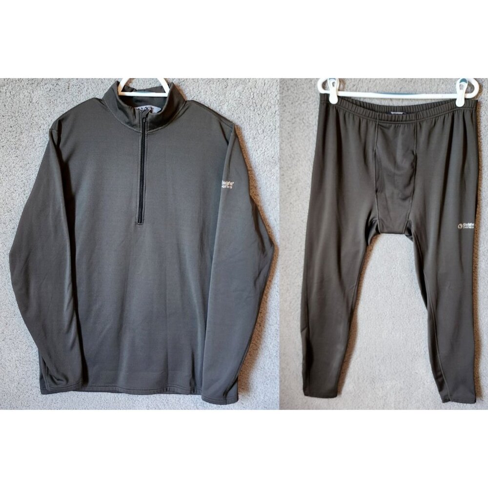 Guide Series Gray Two Pieces Long Sleeve Shirt & Pants Outfit Set‎ Size LT / L